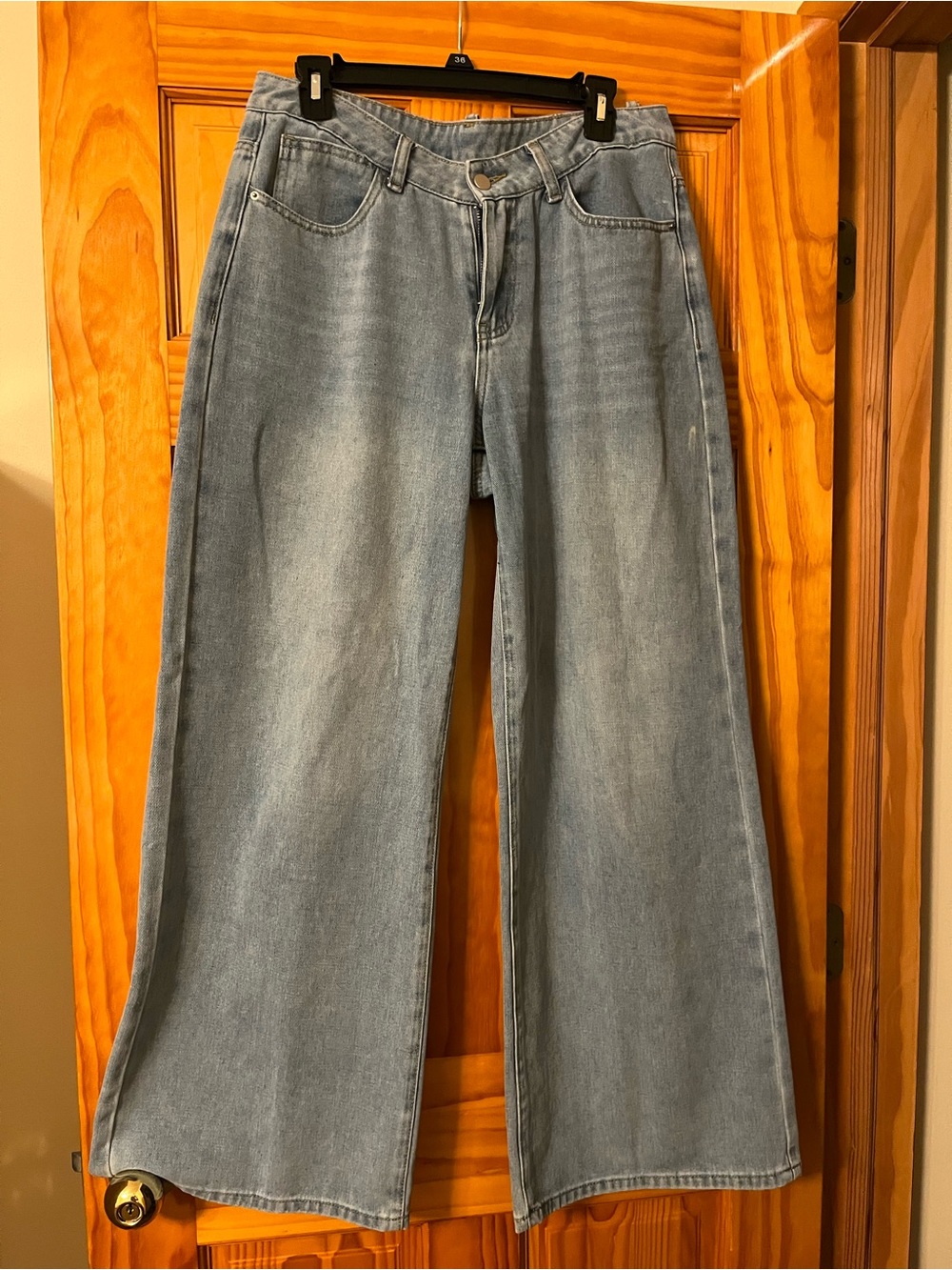 SHEIN Light Blue Wide-Leg Women's Jeans